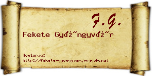 Fekete Gyöngyvér névjegykártya